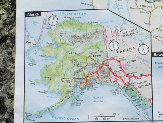 Unsere Route in Alaska!
Von Valdez sind wir mit der Fähre auf die Kenai Halbinsel übergesetzt.