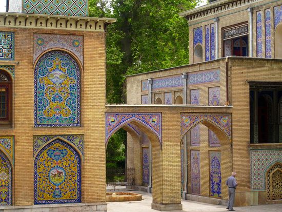 Schams-ol-Omareh, Golestan Palast Teheran. Der Name bedeutet Bauwerk der Sonne.