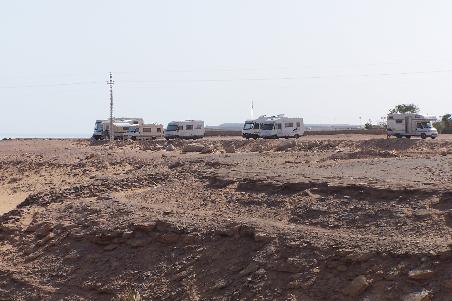 unser Stellplatz in Abu Simbel