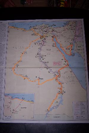 unsere Reiseroute in Aegypten