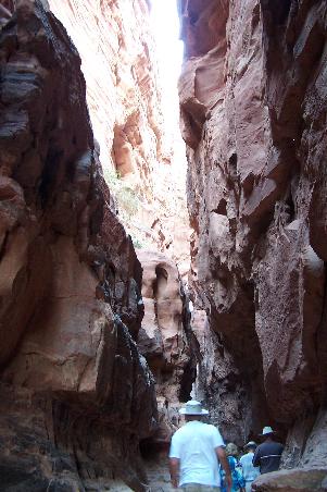 Felsspalte im Wadi Rum