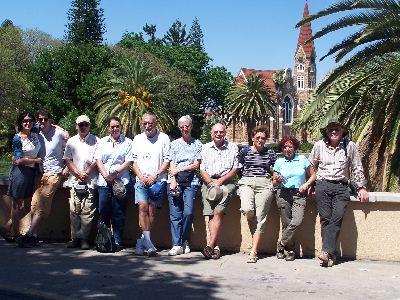 auf der Stadtrundfahrt in Windhoek vor dem Parlament