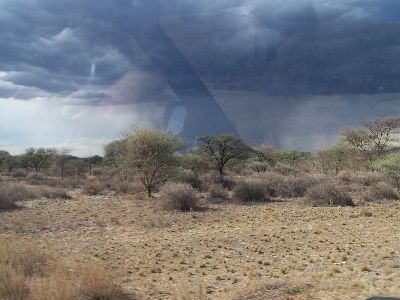 auf der Fahrt nach Gross Barmen braut sich ein Unwetter zusammen
