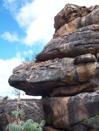 Cedarberge, Felsen mit Buschmann Zeichnungen