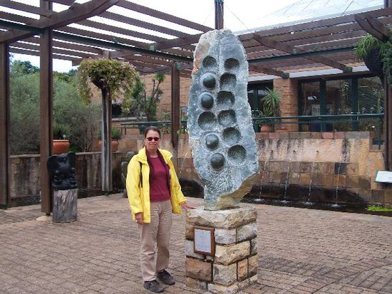 die Besucherin vom Botanischen Garten Kirstenbosch