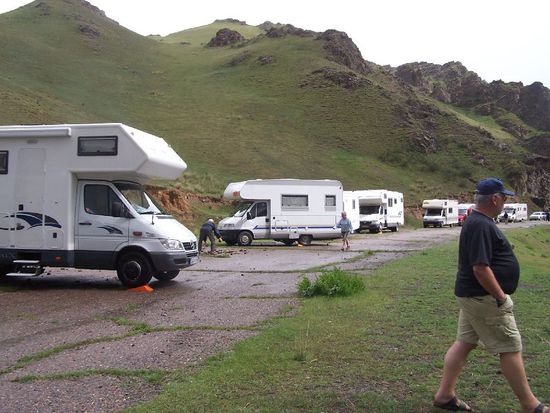 unser Stellplatz in der Natur in Sary Bulak