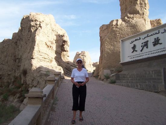 Jiaohe - die antike Stadt - der Eingang