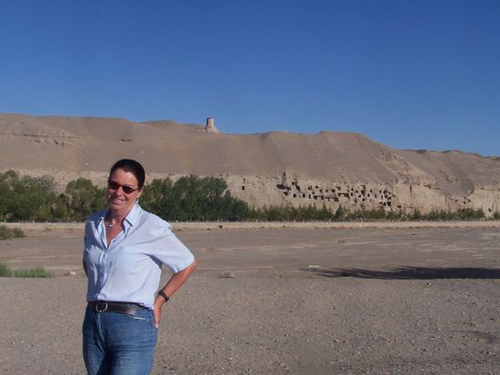 Vor den alten Grotten von Magao