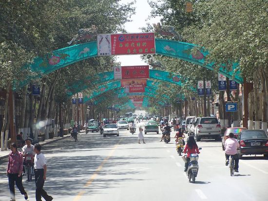 Strasse in Dunhuang
