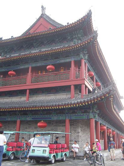 das Suedtor der Stadtmauer von Xian
