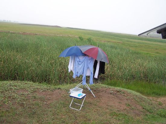 hier helfen auch die Schirme nicht mehr