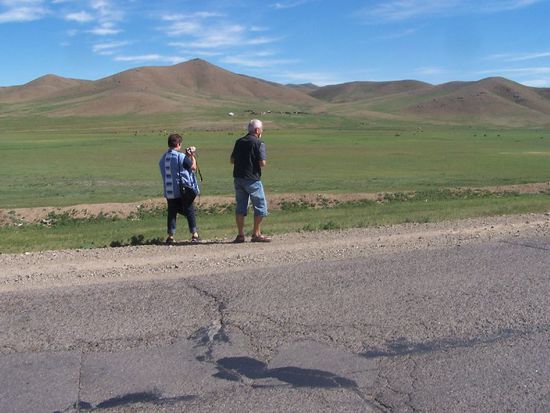 in Blick in die weite Landschaft