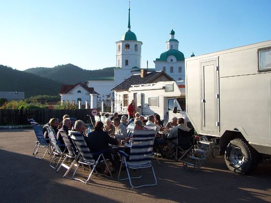unser ausserplanmaessiger Stellplatz am Kloster