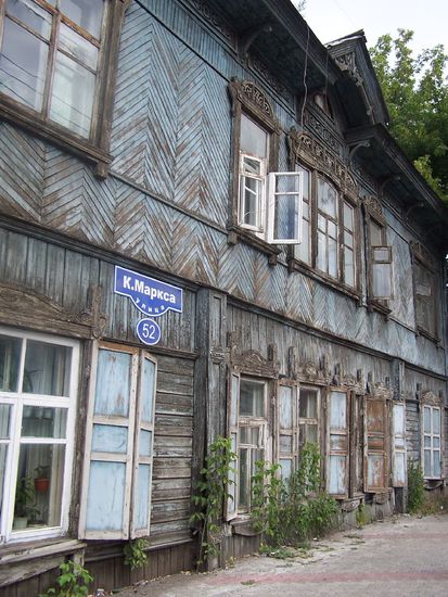 und altes Haus in Krasnojarsk