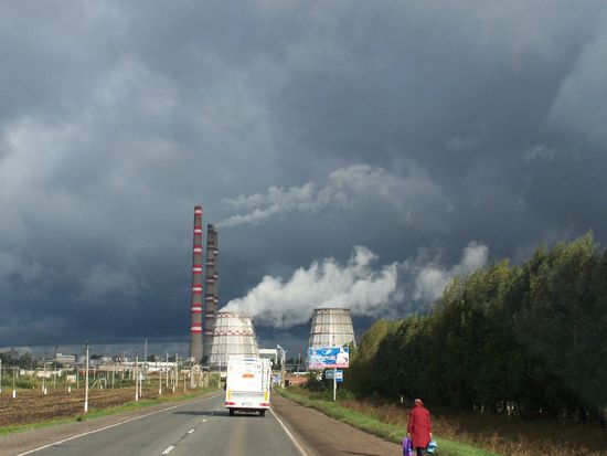 unterwegs ein riesiges Kraftwerk