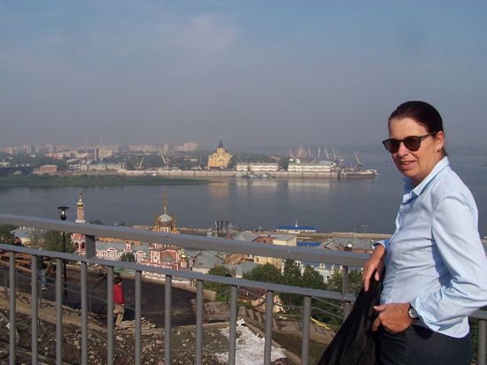 hier fließen Oka und Wolga zusammen