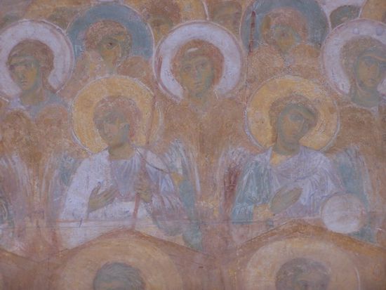 die Malereien aus dem 13. Jh. - die Apostel des jüngsten Gerichts in der Demetrius Kathedrale