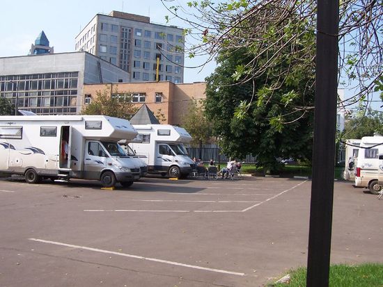 unser Stellplatz am Danilovski-Kloster in Moskau