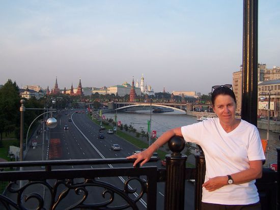 Blick ueber die Moskwa auf den Kreml/Palast