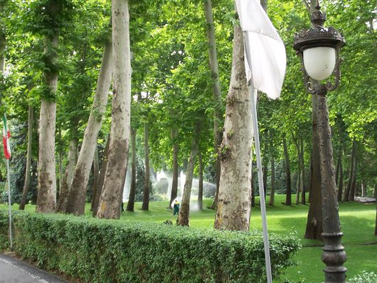 der Park von Saab Abad ehemaliger Schahpalast