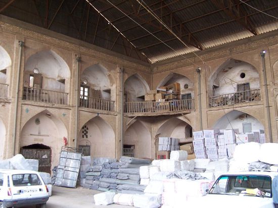 eine Karawanserei im Basar von Isfahahn