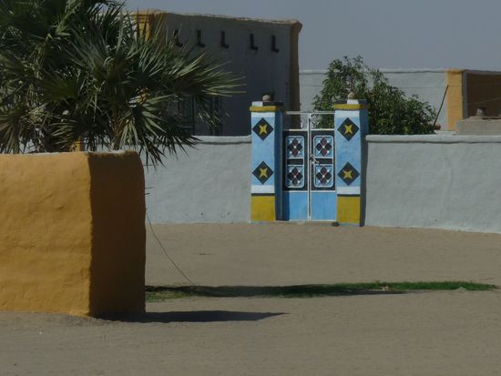 eine nubische Haustür