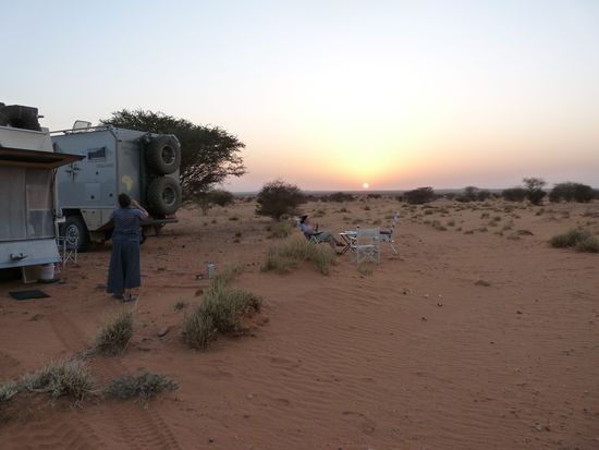 unser Stellplatz in der Savanne