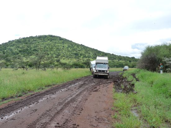 die Schlammschlacht vorne rechts, das waren wir, Hans "retten" wir dann auch noch