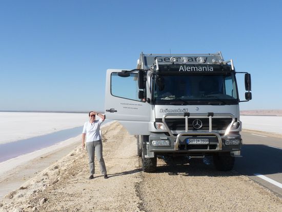 auf dem Salzsee Richtung Matmata