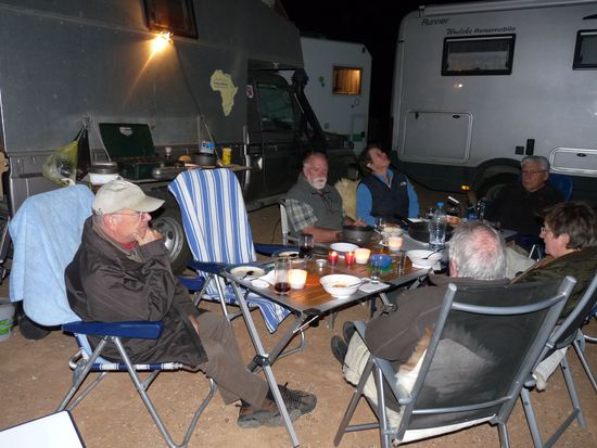 Abendessen in der Wueste