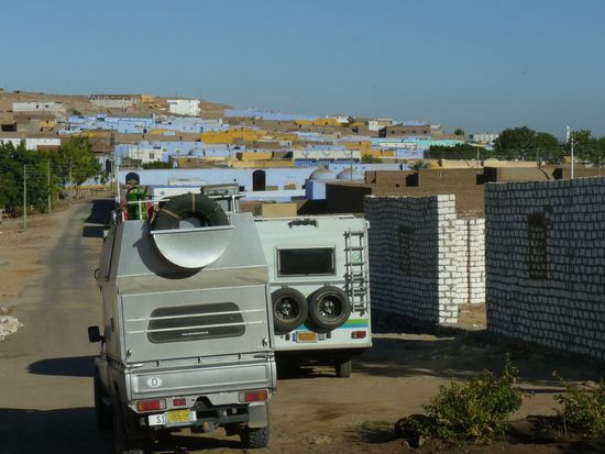 Abfahrt von unserem Stellplatz bei Assuan