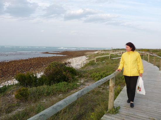 wir spazieren am Meer entlang