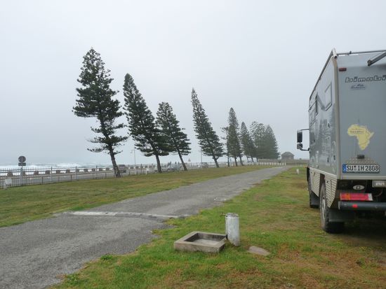 Camping Mossel Bay, hier weht wohl immer eine steife Brise
