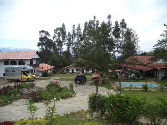 wir stehen im Hotel Villa de Paris in Chachapoyas
