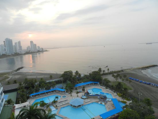 der Blick vom Fenster morgens um 6.30 Uhr