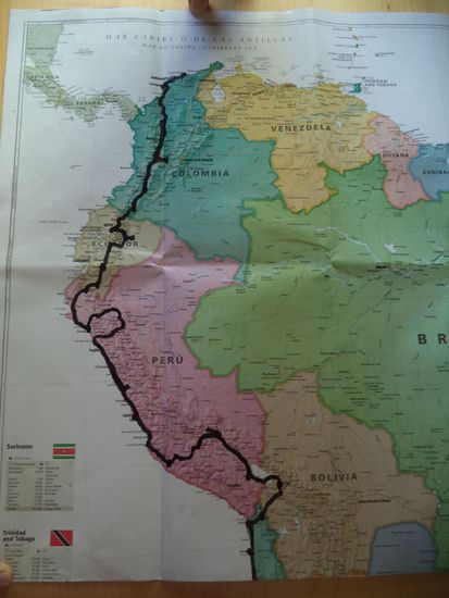 unsere Route in Südamerika (letzter Teil)