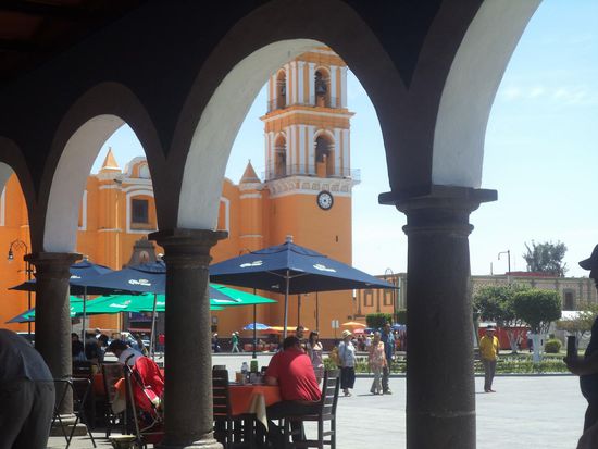 auch in Cholula gibt es Arkadengänge
