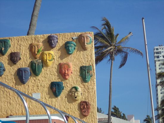 eine Wand am Campingplatz