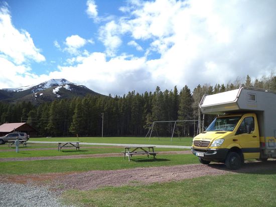 unser Stellplatz im East Glacier
