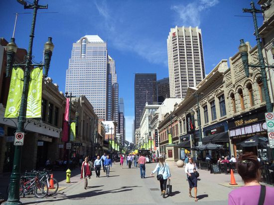 die Fussgängerzone von Calgary