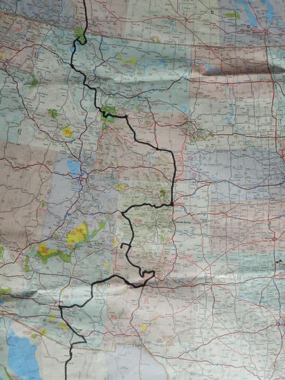 Teil unserer Reiseroute