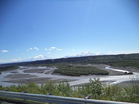 der Ausblick auf den Yukon  vom Highway aus