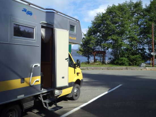 Hier haben wir unsere erse Nacht auf Vancouver  Island verbracht