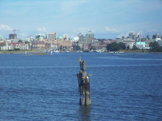 Blick von unserem Stellplatz auf Victoria