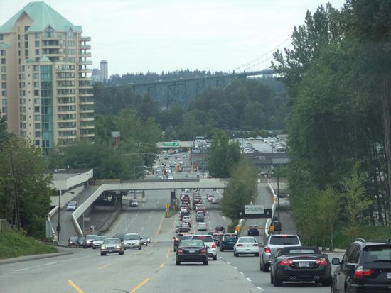 Vancouver, die Anfahrt zum Campingplatz