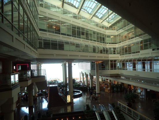 Schließlich sind wir in Pan Pacific Hotel gelandet, wo wir zu Abend gegessen haben.