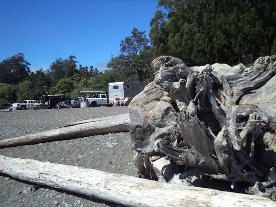 unser Stellplatz am Strand