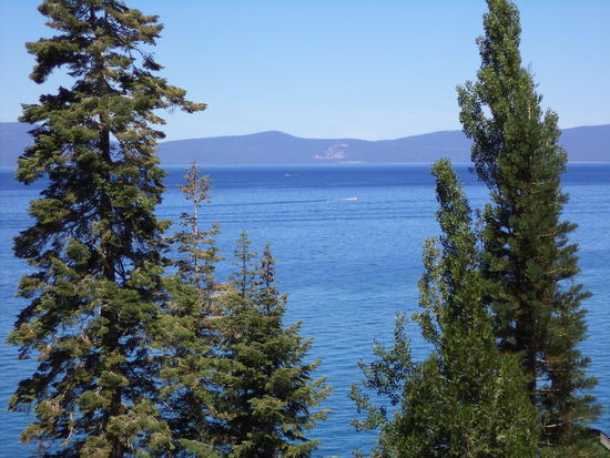 Blick zurück auf den Lake Tahoe