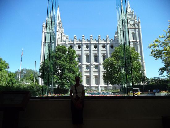 Blick vom Visitorcenter auf den Tempel
