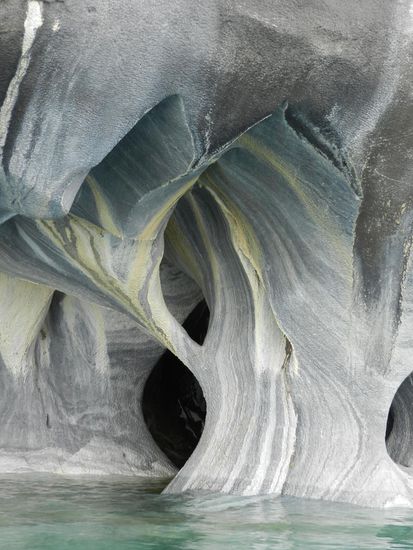 bizarre Formen in der Marmorierungen